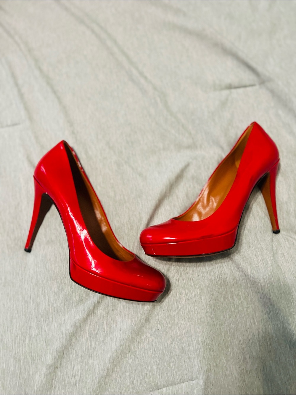 Gucci Red Patent Platform Pumps